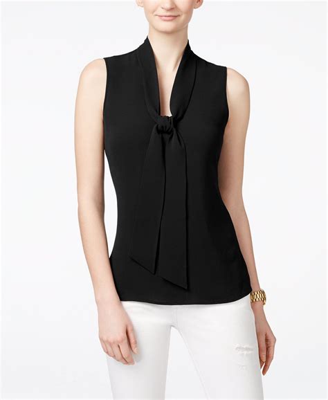 michael kors ties macys|michael kors tie neck blouse.